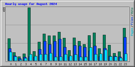 Hourly usage for August 2024