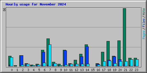 Hourly usage for November 2024